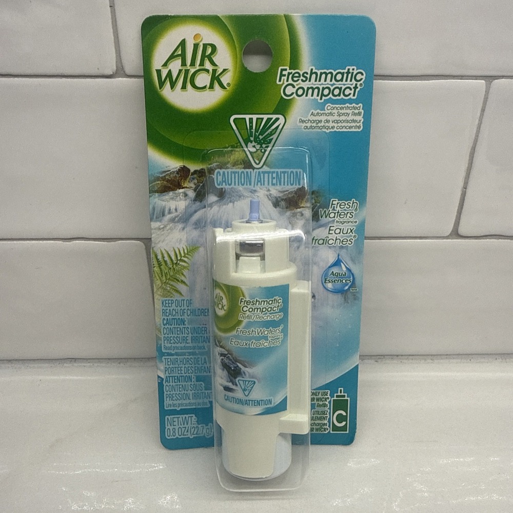Air Wick Freshmatic Fresh Waters Compact  Automatic Spray 0.8 oz Refill SEALED